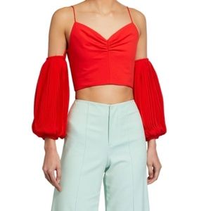 Alice + Olivia off the shoulder cropped top